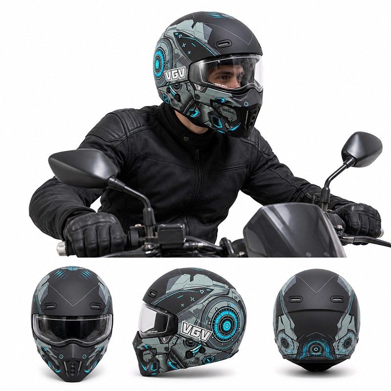 Dəbilqə Motosiklet üçün Qoruyucu Kask